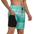 thumbnail image 3 of Fotbe Teal Turquoise Men’s Swim Trunks Quick Dry Swim Shorts Board Shorts with Mesh Lining-X-Large, 3 of 9