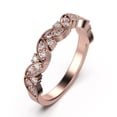 thumbnail image 2 of Radhe2 Diamond Moissanite Wedding Ring 18K Rose Gold Over Silver, 2 of 4