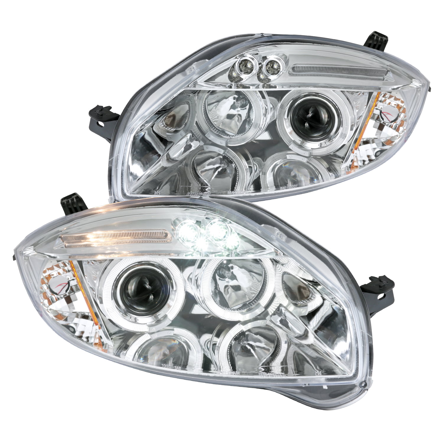 Halogen Headlight Lamp Assembly Pair LH & RH Sides for Mitsubishi Eclipse