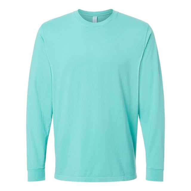 SoftShirts T-Shirt à Manches Longues Bio pour Adulte, S, Vert d'Eau