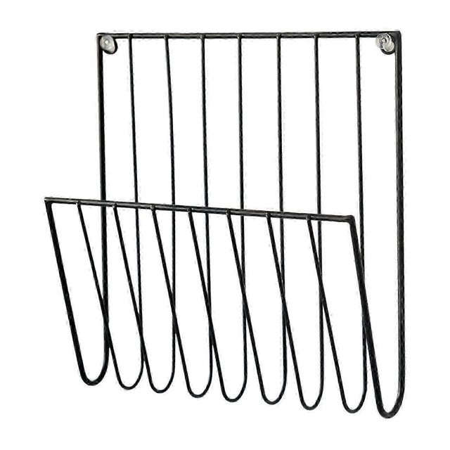 Wall Mount File Holder Magazine Rack Iron Versatile Decorative Newspaper Holder Mail Organizer for Papers Documents Brochures