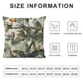 thumbnail image 6 of Awypu Tropic Exotic Trees And Animals Throw Pillow Cover,Parrot Zebra Monkey Tree Bird Flower Leaf Plant Summer Square Throw Pillow Cases,Throw Cushion Covers For Couch Sofa Bedroom,2 Pcs, 6 of 6