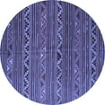 thumbnail image 1 of Ahgly Company Indoor Round Oriental Blue Traditional Area Rugs, 3' Round, 1 of 4