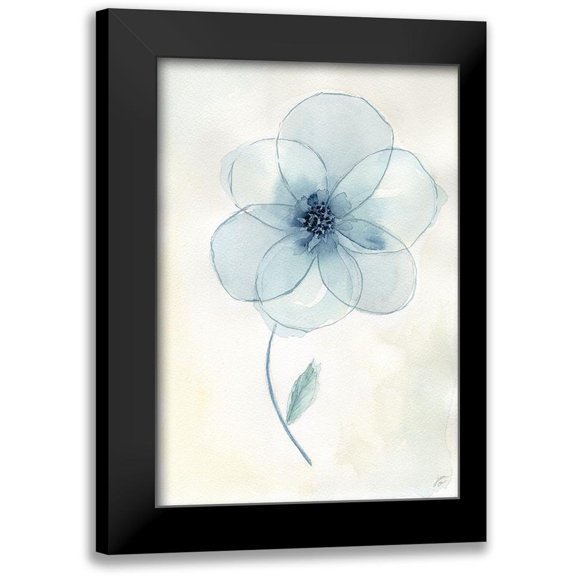Lee, Judson 11x14 Black Modern Framed Museum Art Print Titled - Blue Glass Flower