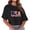 Black, variant on Summer Tops For Women 2026 Vacation Womens Tops Dressy Casual 3/4 Sleeve Blouses For Women Business Casual 100 Percent Cotton V Neck T Shirts Women Plus Size
