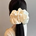 thumbnail image 3 of 2 Pcs 7 Inches  Extra Large Scrunchies for Women Large Scrunchie Satin Oversized Silk Thick Elastic Hair Ties Jumbo Hair Scrunchies for Buns, Sleep & Ponytail, 3 of 6
