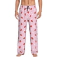 thumbnail image 1 of Balery Strawberry Floral Pantalones de pijama para hombre, pijama ultraligero, pantalón de descanso-Medium, 1 of 6