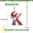 thumbnail image 3 of CISIL - Christmas Initial Ornaments, Personalized DIY 26 Letters Christmas Tree Decoration Pendant,Red Acrylic Initial Monogram Shape Xmas Tree Hanging Decor Christmas Gifts K-Christmas hat bell, 3 of 4