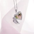 thumbnail image 5 of Picturesongold.Com Sterling Silver "I Love You - Rose" Heart Locket Necklace Pendants - 3/4 inch x 3/4 inch, 5 of 6