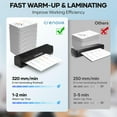 thumbnail image 3 of Laminator Machine with 10 Laminating Sheets, A4 Laminating Machine Hot & Cold with Fast Warm Technology, Thermal Laminator 9 Inch for Home Office School Business Black, 3 of 4