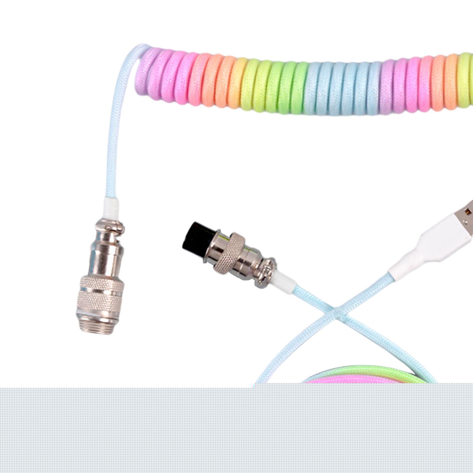 thumbnail image 4 of USB Cable with Metal Connector Detachable Coiling Spring Sprial Cable Multi Color, 4 of 5