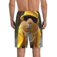 thumbnail image 4 of Lsque Heavy Metal Style Guinea Pig Mens Sleep Pajama Shorts,Short Pajama Pants, Cotton Ultra-Soft Knit-X-Large, 4 of 9