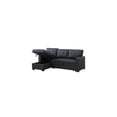 thumbnail image 6 of Devion Furniture Polyester Fabric Reversible Sleeper Sectional Sofa-Color:Black, 6 of 6