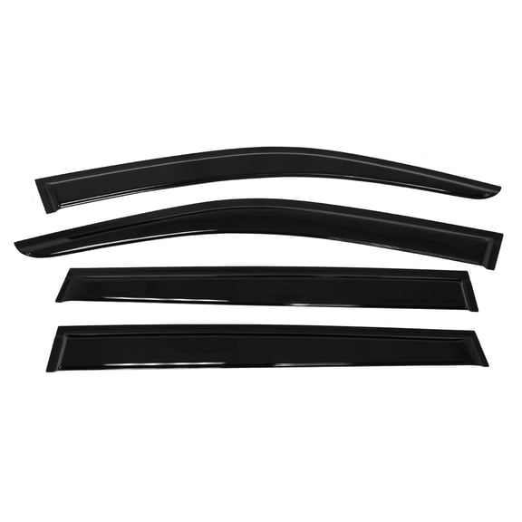 Ikon Motorsports Window Visors Compatible With 2016-2022 Honda Pilot 4DR, Tape On Slim Style Acrylic Shade Rain Sun Guards Wind Vent Air Deflector 4PCS