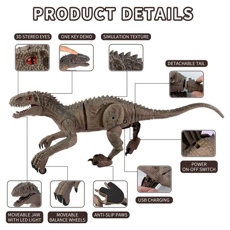 Remote Control Dinosaur Toys For Age 3 4 5 6 7 8 9 10 11 12 Years