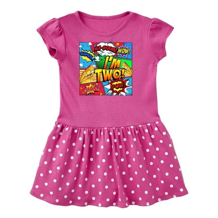 

Inktastic I m Two Comic Book Gift Toddler Girl Dress