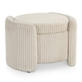 thumbnail image 4 of Furniture of America Cheri Modern Chenille with Wood Flip Top Storage Ottoman, Pink, 4 of 23