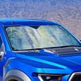 thumbnail image 4 of Xixirimido Car Windshield Sun Shade Sun Visor for Front Window Sunshade Block UV Rays Universal Fit Truck SUV Van Auto Accessories, Dragonfly Wisteria Floral, 4 of 8
