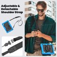 thumbnail image 7 of Case for Lenovo Tab M9 9.0 Inch 2023 Released TB-310FU with Screen Protector, 360 Degree Rotating Kickstand Hand Strap Heavy Duty Shockproof Cover with Shoulder Strap, Sky Blue, 7 of 7