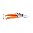 thumbnail image 3 of Luxcidy 8.5" Sharp Pruning Shears Heavy Duty Professional Bypass Hand Pruners with SK5 Stainless Steel Blades and Straight Tip, Tree Trimmers Garden Clippers, Ergonomic Concave Handles - Orange, 3 of 7