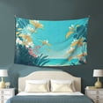 thumbnail image 3 of ZICANCN Funny Tapestry for Bedroom Aesthetic,Beach Ocean Flower Plants Pattern Wall Tapestry for Living Room 60x40 Inches, 3 of 8