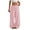 Pink, variant on Gibobby Womens Pants Clearance Sweatpants Solid Cotton Linen Drawstring Elastic Waist Long Wide Leg Pants(Khaki,S)