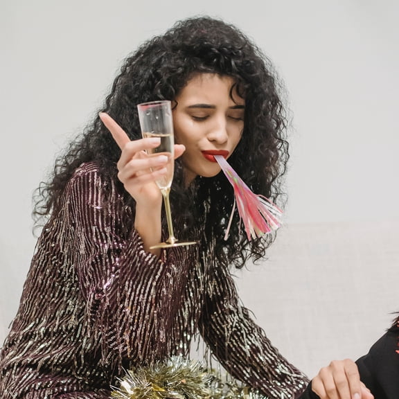 WRITWAA Assorted Color Horns with Fringe, 12 Pieces Party Favor Noise Makers for Kids and Adults