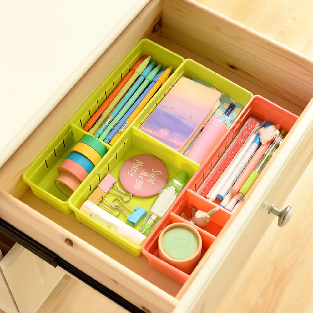 Adjustable New Drawer Organizer Home Kitchen Board Divider Makeup Storage Box 