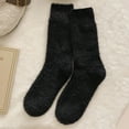 thumbnail image 2 of Fgnfyis Womens Autumn Winter Solid Color Velvet Thickened Velvet Home Floor Socks for Women Confinement Sleep Socks Mid Calf Socks Black, 2 of 3