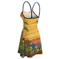 thumbnail image 5 of Tropical Sunset Parrots Paradise Birds Sleeveless Dresses Slip Dress Women's Dresses Dresses For Womens, 5 of 6