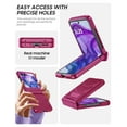 thumbnail image 4 of Oupeigar para Motorola Razr 50 Ultra/Razr 60 Pro Funda Tipo Armadura con Cubierta de Bisagra, Protector de Pantalla Integrado, a Prueba de Golpes, Funda de Carga Inalámbrica - Rojo, 4 of 10