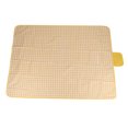 thumbnail image 1 of Manta de picnic impermeable de 6.6 pies de largo y 4.9 pies de ancho, color amarillo y blanco, tapete de picnic grande para acampar y viajar al aire libre, 1 of 5