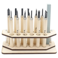 thumbnail image 4 of 12Pcs Outils de Sculpture sur Bois W / Support de Rangement Ensemble de Ciseaux à Main Bricolage Outil de Gouges de Travail du Bois, 4 of 7