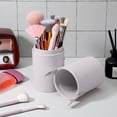 thumbnail image 7 of Yatlte Portable Makeup Brush Holder, Waterproof PU Leather Travel Makeup Brush Case Bag Cup, Brush Storage Dustproof Bag (White), 7 of 7