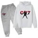 thumbnail image 4 of 2024 Ropa de fútbol para niños de primavera y otoño Idol CR7 2 sudaderas con capucha + trajes de pantalón Ropa deportiva informal para niños de 3 a 13 años, 4 of 5