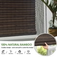 thumbnail image 3 of LazBlinds Cordless Bamboo Roman Shades, Privacy Blinds for Interior Windows, Room Darkening Roll Up Bamboo Blinds for Home & Patio, 42.5" W x 64" H, BDP-Espresso, 3 of 6