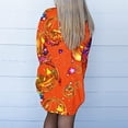 thumbnail image 6 of WXLWZYWL Womens Halloween Cardigan Plus Size Open Front Lightweight Pumkin Bat Spide Web Ghost Witch Print Blouse Cute Spooky Pattern Cardigans, 6 of 6