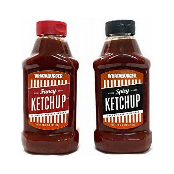 Whataburger Fancy Ketchup and Spicy Ketchup 40oz (1 each)