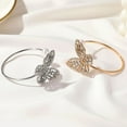 thumbnail image 2 of Ayyufe Bangle All-match Flexible Alloy Adjustable Opening Butterfly Bracelet for Party, 2 of 6