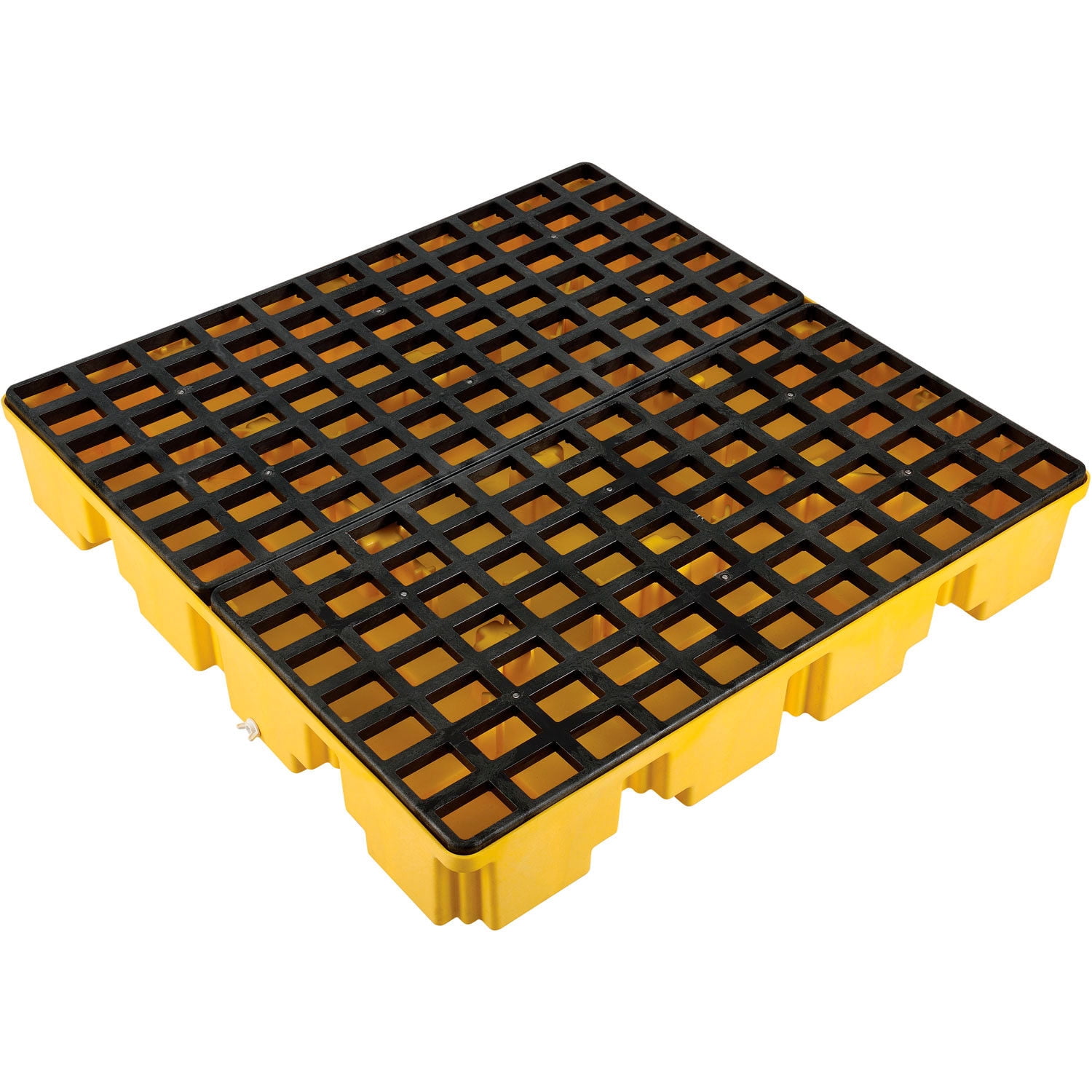 Global Industrial 4 Drum Low Profile Spill Containment Pallet with Drain