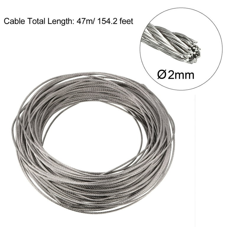Stand Alone Gallery Steel Cable - 2mm Diameter And 72-Inch Long