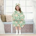 thumbnail image 7 of Dailycode Wearable Blanket Hoodie Oversized Sherpa Flannel Blankets with Pocket for 3-14 Year Old Cute Hamster and Leaf, 7 of 7