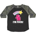 thumbnail image 3 of Inktastic 4th Birthday 4 Year Old Girls Rainbow Star Girls Toddler T-Shirt, 3 of 5