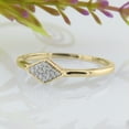 thumbnail image 2 of Dazzlingrock Collection Round White Diamond Rhombus Stackable Wedding Band for Women (0.05 ctw, Color I-J, Clarity I1-I2) in 14K Yellow Gold, Size 6.5, 2 of 6