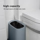 thumbnail image 4 of Cubo de basura de plástico delgado gris, cubo de reciclaje, basurero delgado, basurero de plástico estrecho para dormitorio, baño, oficina, lavandería, cocina, baño, inodoro, desmontable, 4 of 6