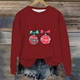 thumbnail image 2 of HAiming Chemise de Noël Garçons Filles Manches Longues Col Rond Chandail Xmas Vêtements Imprimés Mignons, 2 of 3