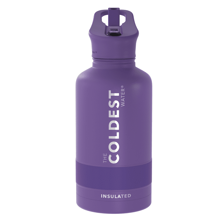 The Coldest Sports Water Bottle 64 oz Wide Mouth Insulated Stainless Steel  Thermos 