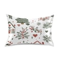 thumbnail image 7 of Yayeee Pillowcase Queen Size Set of 2 Satin Wrinkle Resistant Pillow Case, White Nordic Christmas House, 7 of 7