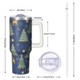 thumbnail image 2 of Christmas Day 40oz Holiday Tumbler with Handle and Straw, Santa Snowflakes Mug, Winter Stainless Steel Insulated Coffee Cup, Festive Gifts, 2 of 4