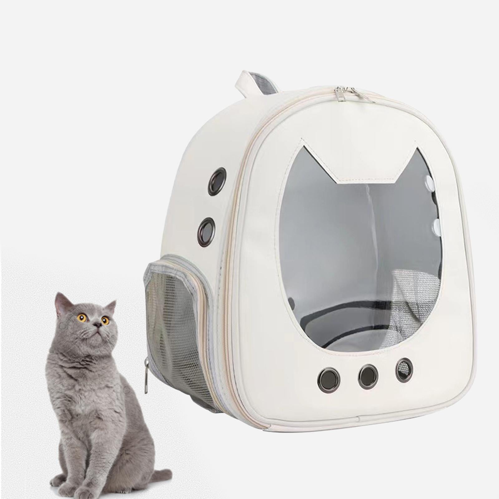 Bvdfgk Portable Travel Bag Dog Cat Adjustable Shoulder Strap Pet Carrier Backpack White